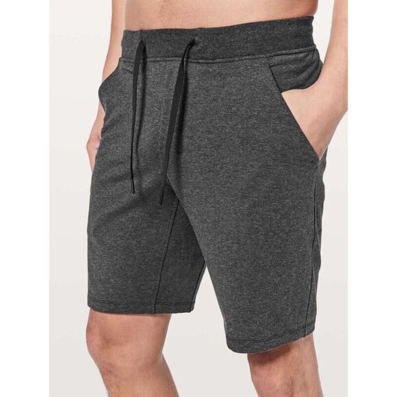 Lululemon City Sweat Short Mens Small 9.5 Inseam Heathered Black Athletic - Picture 4 of 13